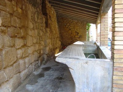 Remains of the town's old public wash-house